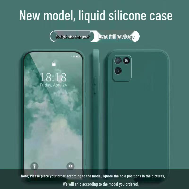 Realme V11 Solid Color Liquid Case: Full Coverage, Anti-drop, Soft Edge Protection