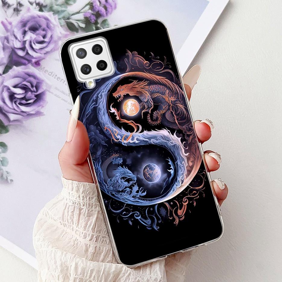 For Samsung Galaxy A22 4G Case Coloful Flowers Painted Cover Soft Slim Phone Case For Samsung A22 A 22 Galaxy A42 5G Fundas Bags