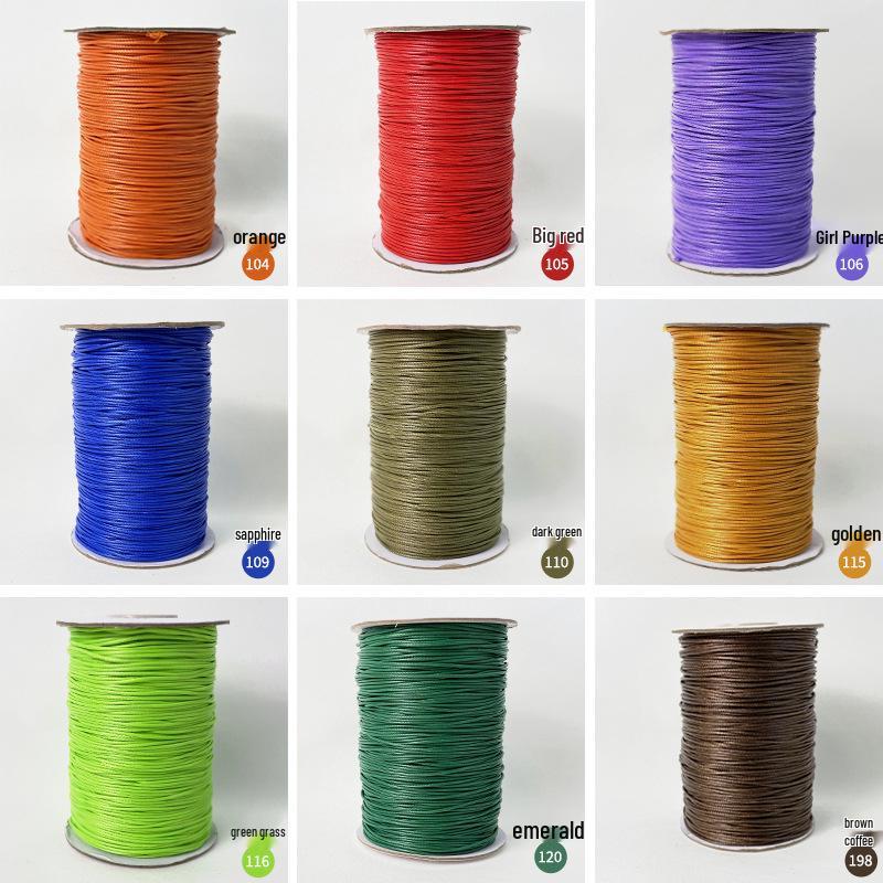 Korean Round Waxed Thread for DIY Jewelry: Bracelet & Necklace Braiding Cord