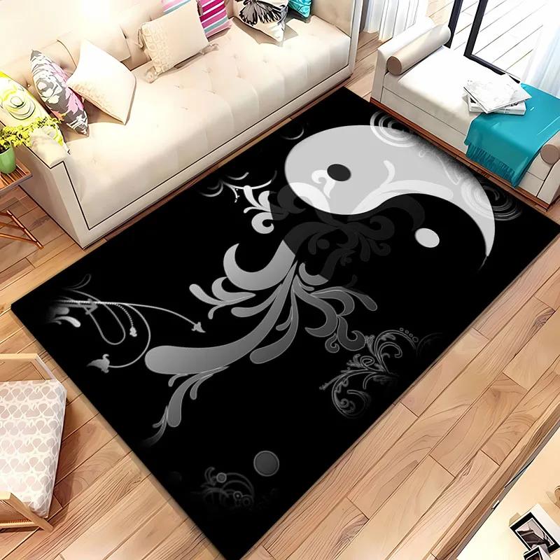 Čínský starověký tajemný koberec Tai Ji, Bytové doplňky do obývacího pokoje a ložnice, Podložky pod pohovku do dětského pokoje, Rohožka na podlahu, Protiskluzový koberec
