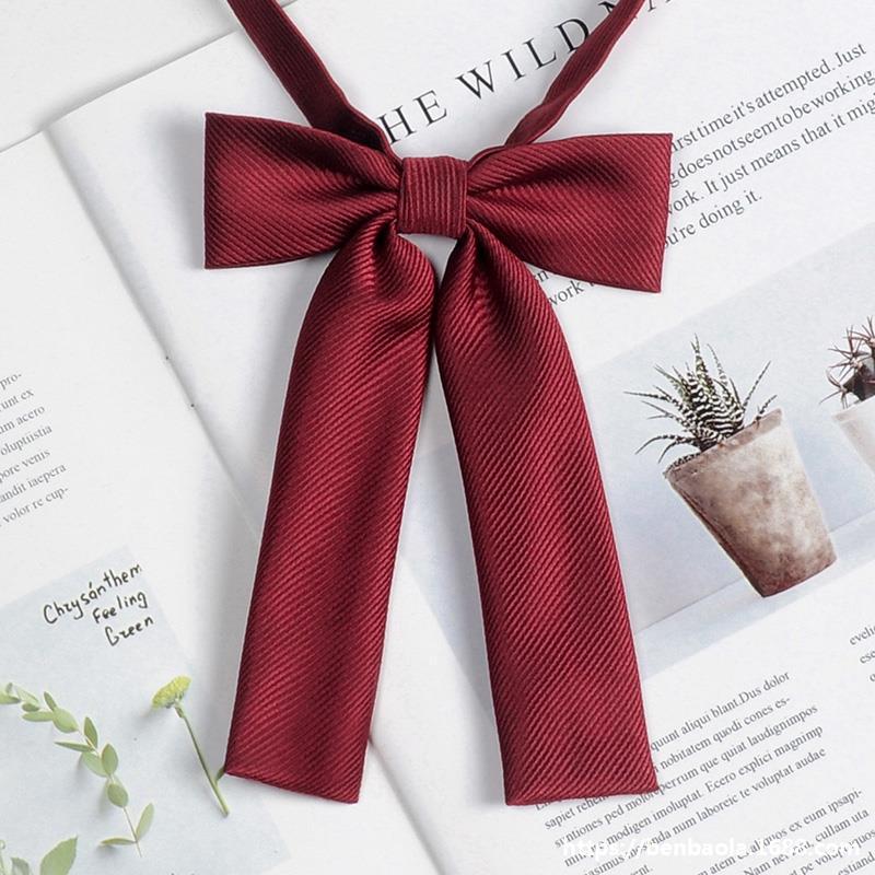 Graduation Photo Burgundy Bow Tie for Women & Men - Japanese JK Academy Style