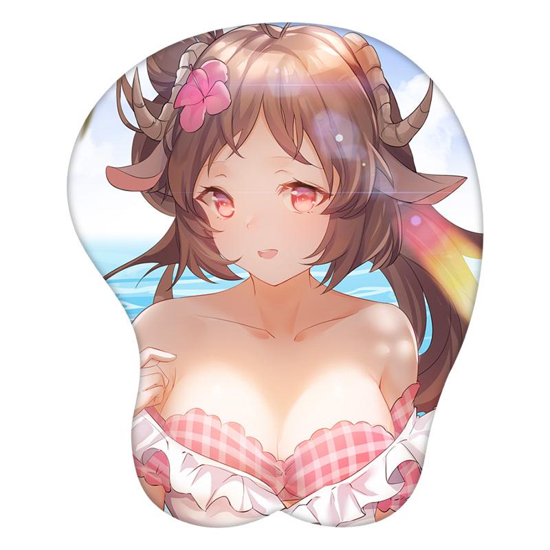 

3D Mouse Pad Sexy Eyjafjalla Arknights Anime Wrist Rest Desk MousePad Mat Gamer Accessory 26.5x21.5x3 cm