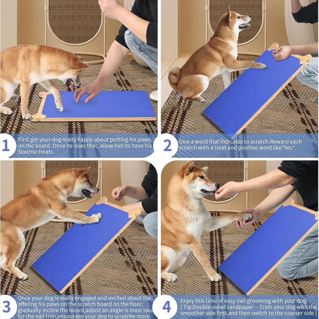 Dog Scratch Board Dog Claw Double-sided Grinding Board Tool Interactive Puppy Scratcher For Indoor Home Living Room Balcony