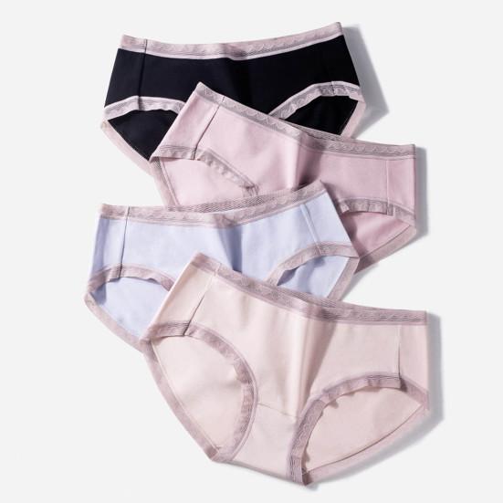 

Женские хлопковые дышащие трусы, мягкие и удобные, тонкое нижнее белье со средней талией без следов, женские аксессуары XL розовый