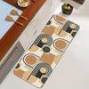 Mid Century Geometric Arch Kitchen Runner Rug Anti Slip Neutral Tone Floor Mat Modern Minimalist Long Hallway Carpet