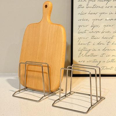 Stainless Steel Cutting Board Storage Rack Space Saving Bakeware Organizer  Kitchen Storage