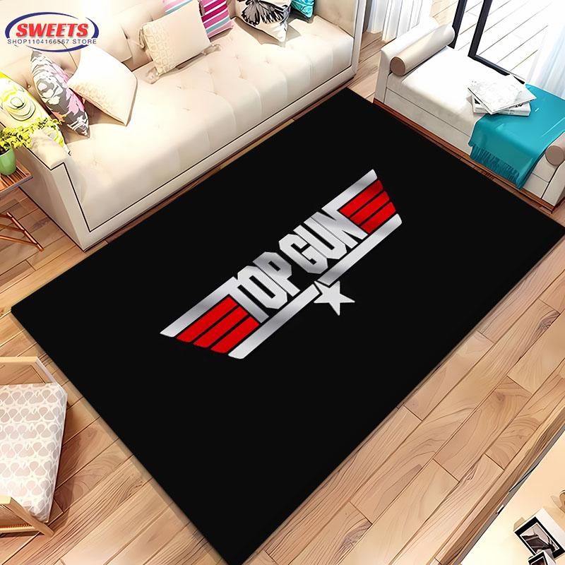 Classic Movie Carpet Top Gun Tom Cruise Rug for Home Living Room Bedroom Sofa Doormat Decor,kid Area Rug Non-slip Floor Mat Gift