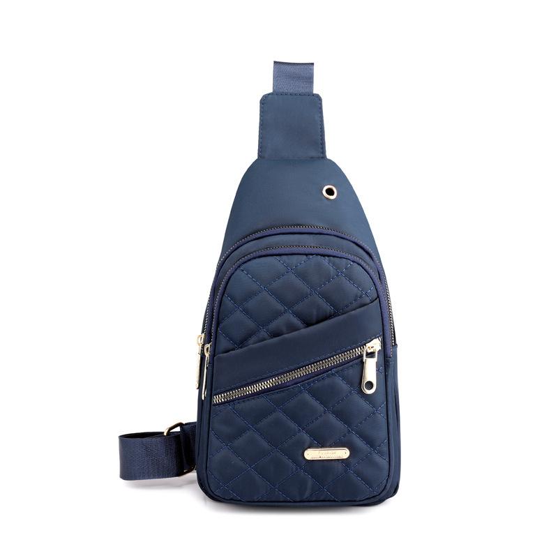 Breast bag Women's versatile lightweight casual fashion small bag Multi-compartment outdoor travel backpack Crossbody bag