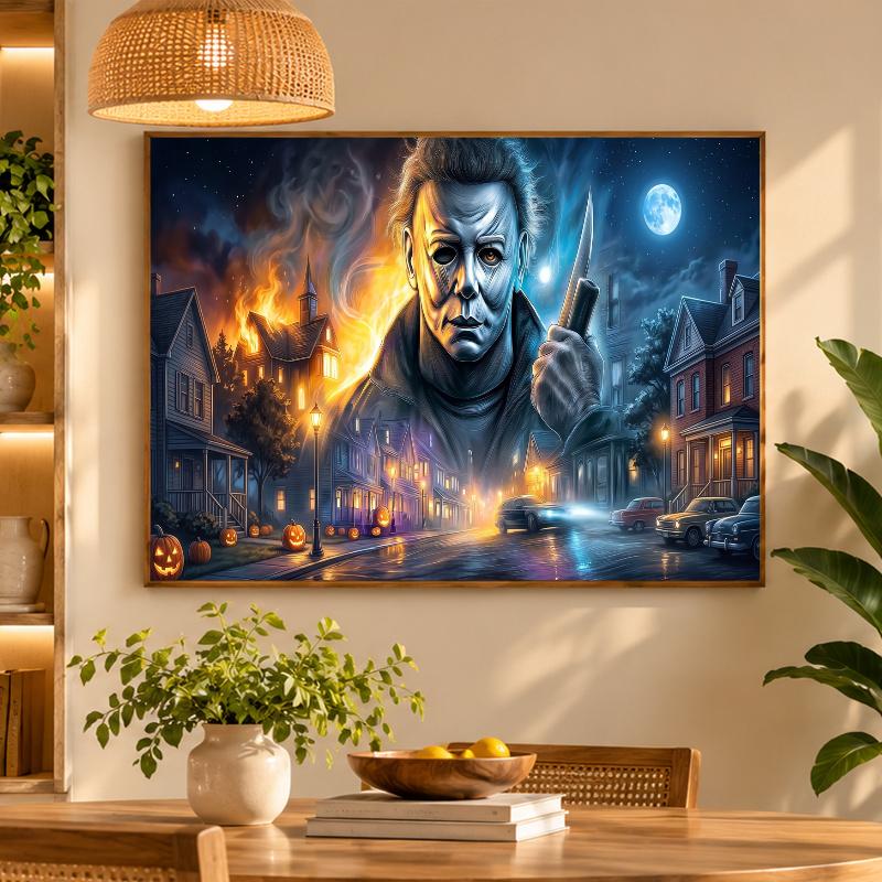 5D Diamond Painting Halloween Michael Myers DIY Full Drill Diamond Art Kit Home Decoration