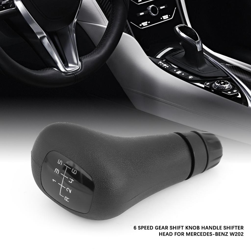 6 Speed Gr   Knob Handle, High Quality ABS Plastic, Black, Replacement for W202, Sy To Install