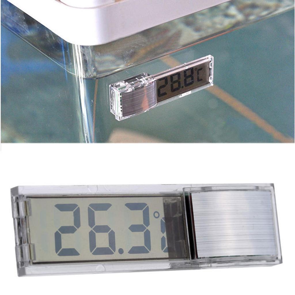 Digital Aquarium Thermometer Large LCD Screen with Suction Cup Accurate Water Temperature Gauge for Freshwater & Saltwater Fish