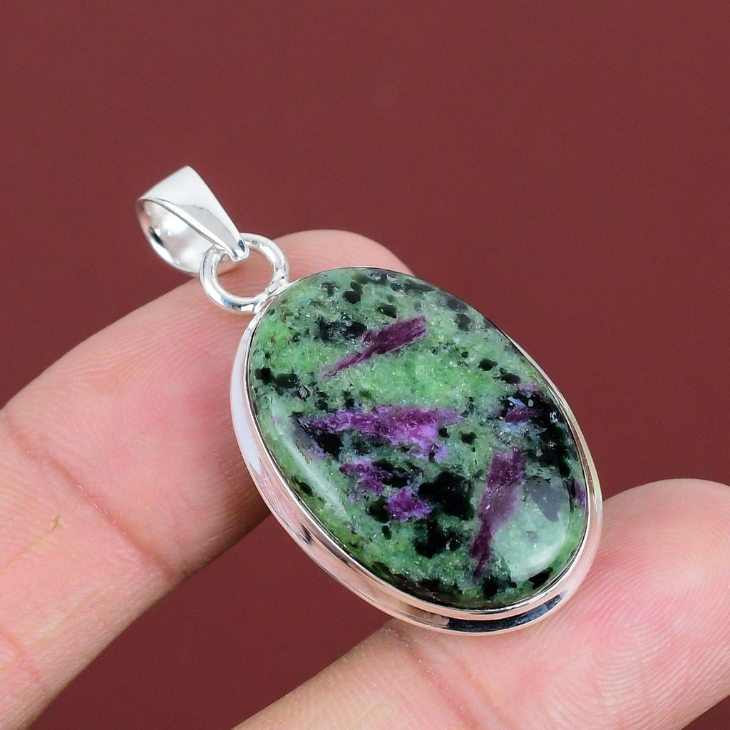 Ruby Zoisite Pendant 925 Sterling Silver Pendant Handmade Jewelry Real Gemstone Pendant Amazing Jewelry Gifts For Her Healing Stone Pendant
