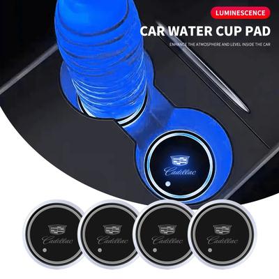 Car Luminous Water Coaster Car Colorful Atmosphere Light Non-slip Mat For Escalade CTS ATS SRX STS XT5 XT4 XT6 XTS CT4