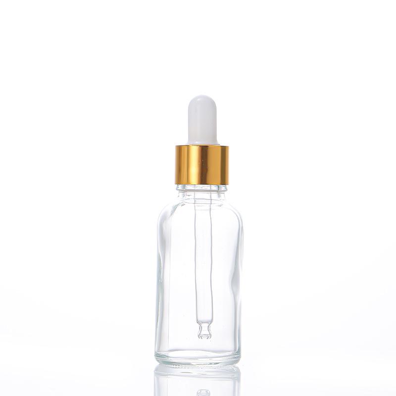 10ml Clear Glass Essential Oil Bottle with Dropper and 30ml Serum Decanting Bottle, Empty for Cosmetic Samples