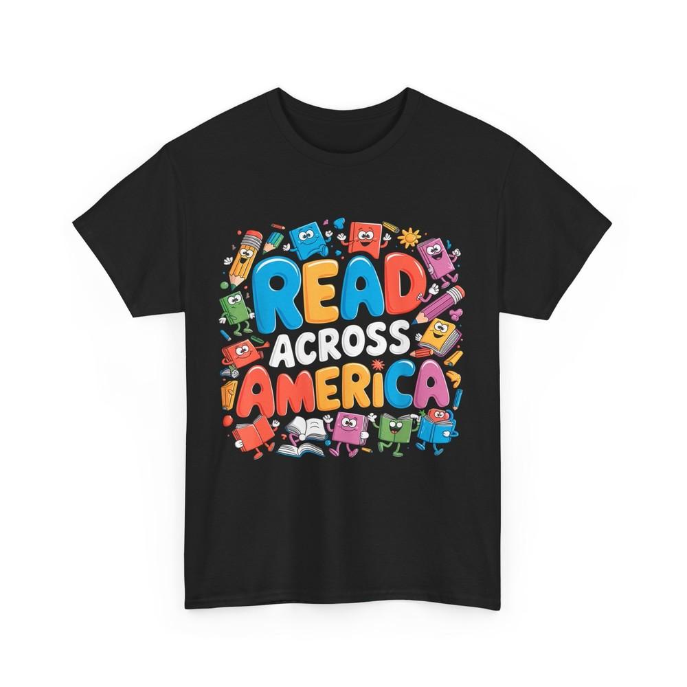 

Reader Shirt, Read Across Bookish America Reading Books Lovers Cute Shirt M