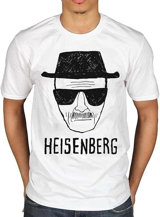 Officially Licensed Breaking Bad Heisenberg Sketch Unisexs White T Shirt Mr White S