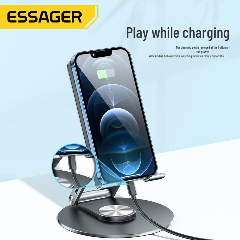 

ESSAGER Cyclone 360° Rotating Foldable Aluminum Alloy Phone & Tablet Stand серебряный