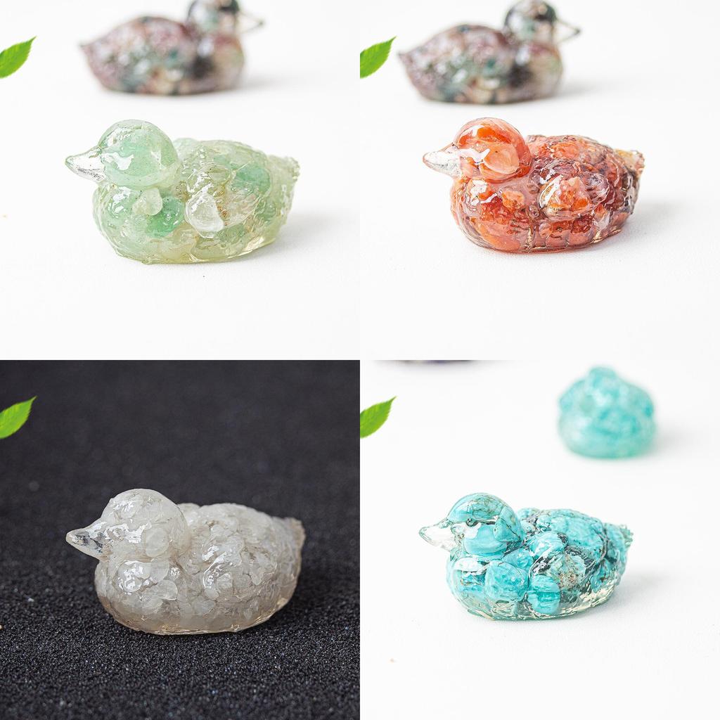 Water Crystal Resin Art Piece Duck Ornament For Home And Tabletop Decor