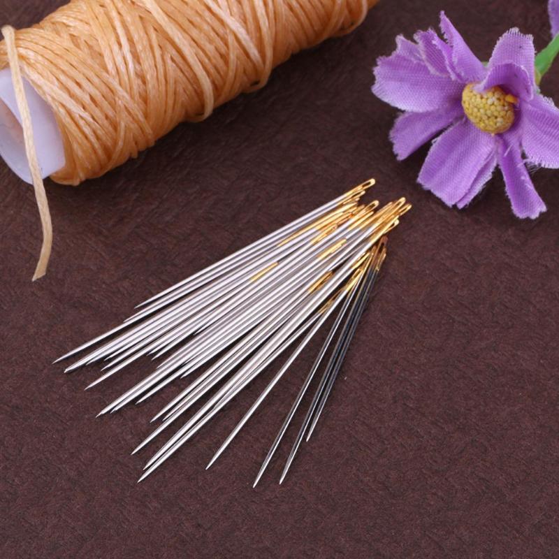 16Pcs/set Hand Sewing Needles Gold Eye Needle Embroidery Tapestry Home Wool DIY Sewing Accessories