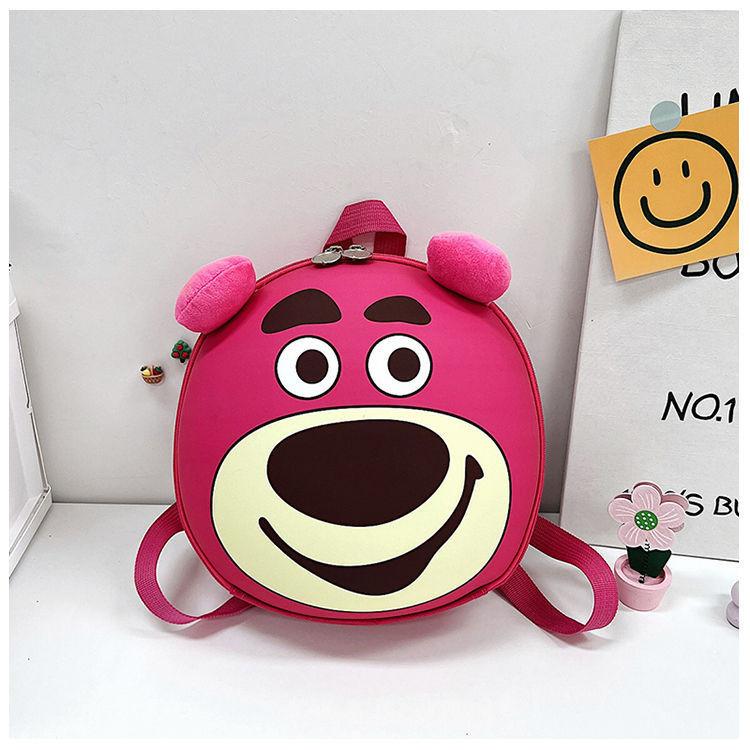 Lotsohuggin Bear Cartoon Backpack Kid Schoolbag Oxford Waterproof Breathable