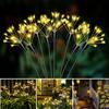 Solar Firework Lights Warm White 60LEDs Outdoor Garden Decor Christmas New Year Garland Holiday Ornament for Patio Yard Lawn
