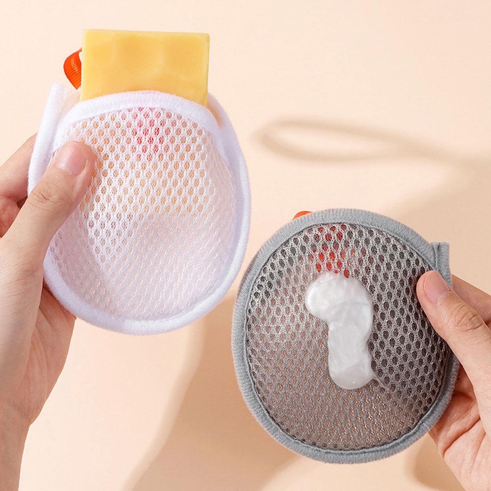 2Pcs New Foaming Soap Bag Net Mesh Massage Exfoliator Pouch Bathing Bubble Maker Cleaning Tool