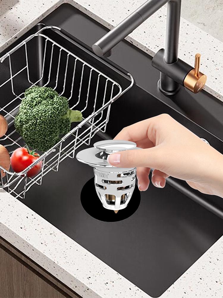 Bathroom Sink Stopper Sink Strainer Pop-Up Bathroom Sink Stopper Basin Sink Strainer Kitchen Drain Stoppers Filter Pop-Up