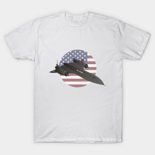

Men Black Print T-shirt American Sr-71 Blackbird Reconnaissance Aircraft No-Cut Transfer Paper Print Cotton Tshirt 4XL