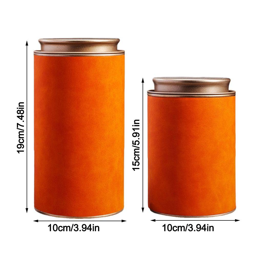 Te-krukke i blikk Rund Forseglet Te-boks Bærbar Te-boks for Hjem og Reise