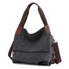 Fashiable and Trendy Portable Crossbody Bag Canvas Color Ctrast Casual Women's Large Capacity Tote Bag