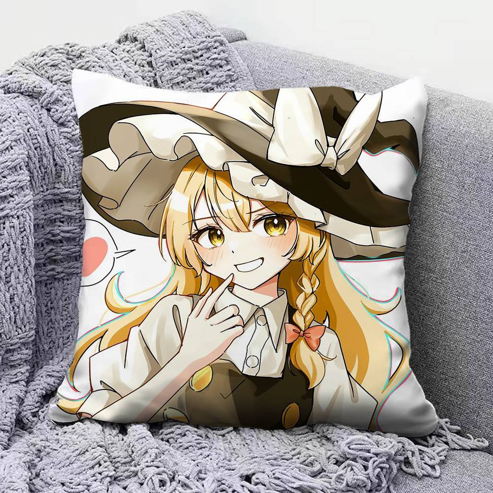 Touhou Project Marisa Kirisame Pillow Covers Home Sofa Cushion Covers and Aecorative Custom