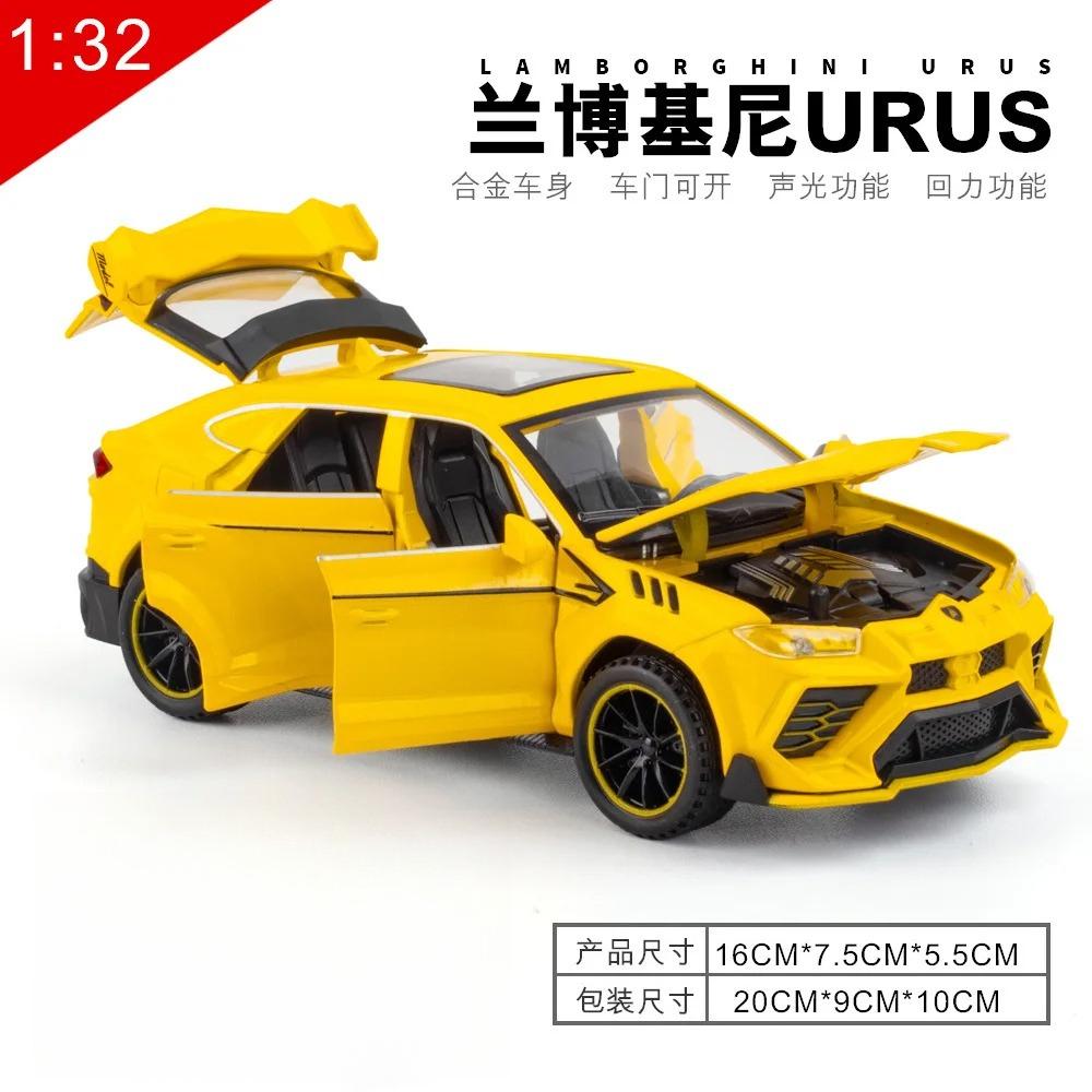 

1:32 Lamborghini URUS Alloy Car Model Sound Light Pull Back Metal Toy Vehicle Boy Gift Collection Miniature Voiture