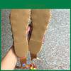 Elegantní Dámské Boho Sandály Gladiator Kožené Ploché Boty S Barevnými Pompony