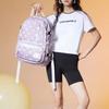 Converse Star Print Zipper Closure Polyester Backpack Unisex Backpack Pink 10022408-A15