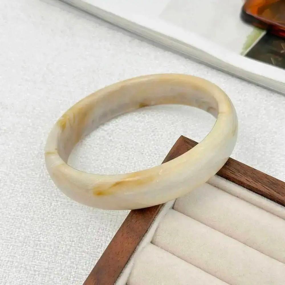 Fashion Resin Acrylic Bangle Bracelet 4 Styles Multi Layer Thin Bangle Round Shape Stacking Bangle Women