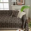 Thick Woven Floral Sofa Throw Cover Living Room Pet-Resistant Dustproof Decorative Blanket 3-Seater Couch