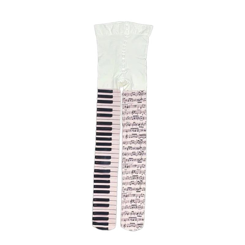 High Fashionable Letter Print Pantyhose Breathable Design For Active Women