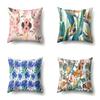 Polyester Pillowcase Plant Decoration Home Printed Pillow Car Waist Cushion Sofa Bed Head Cushion Cover