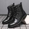 Fashion Men's Boots Plush Warm Men's Leather Boots Italian Style Men's Outdoor Boot Man Ankle Boots Shoes for Men Bota Masculina Zapatos