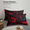 3pcs Red And Black Abstract Wave Bedding Sets 3D Printed Duvet Cover Sets With Pillowcases No Filling Cool Visual Single Size