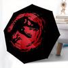 Jurassic Park Dinosaur Silhouette T-Shirt: Prehistoric Adventure TeeUmbrella, Portable 3-Fold Compact Umbrella for Men & Women Gift