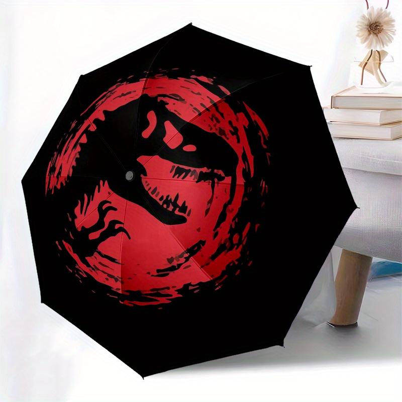 Jurassic Park Dinosaur Silhouette T-Shirt: Prehistoric Adventure TeeUmbrella, Portable 3-Fold Compact Umbrella for Men & Women Gift