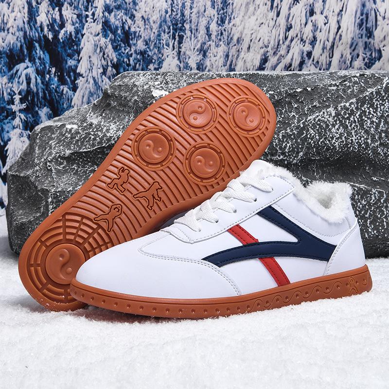 

Обувь для тайцзи осень и зима бархат утолщенная теплая подошва мягкая поверхность кожа подошва из говяжьих сухожилий мужская и женская одинаковая обувь для занятий боевыми искусствами 35