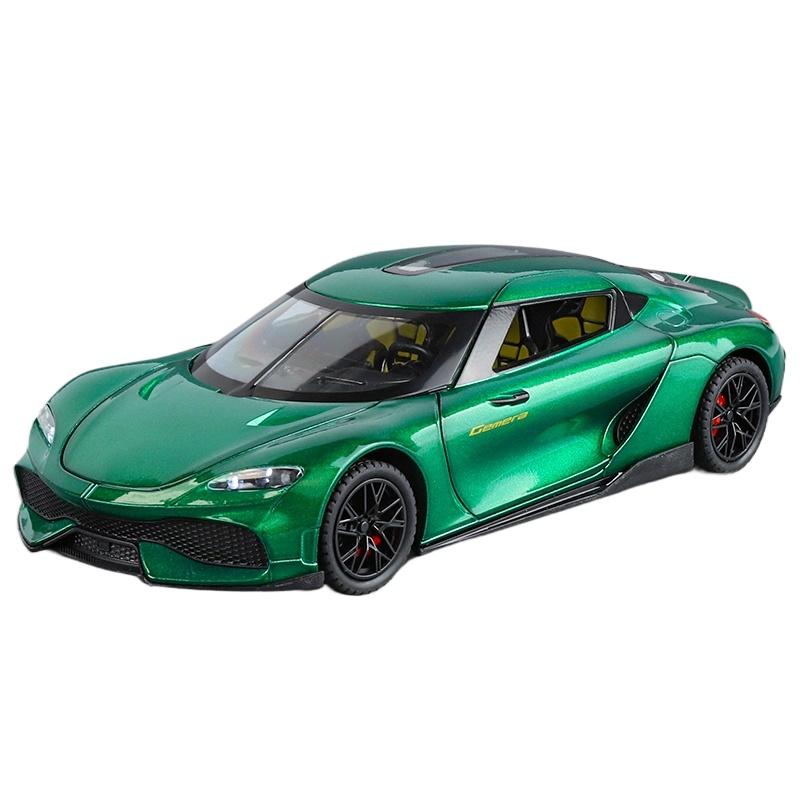 1/24 Koenigsegg Gemera GT Supersportwagen Legierung Diecast Modellauto Sound und Licht Zuhause Trendige Ornamente Exquisite Simulation Dekorative Geschenke Junge