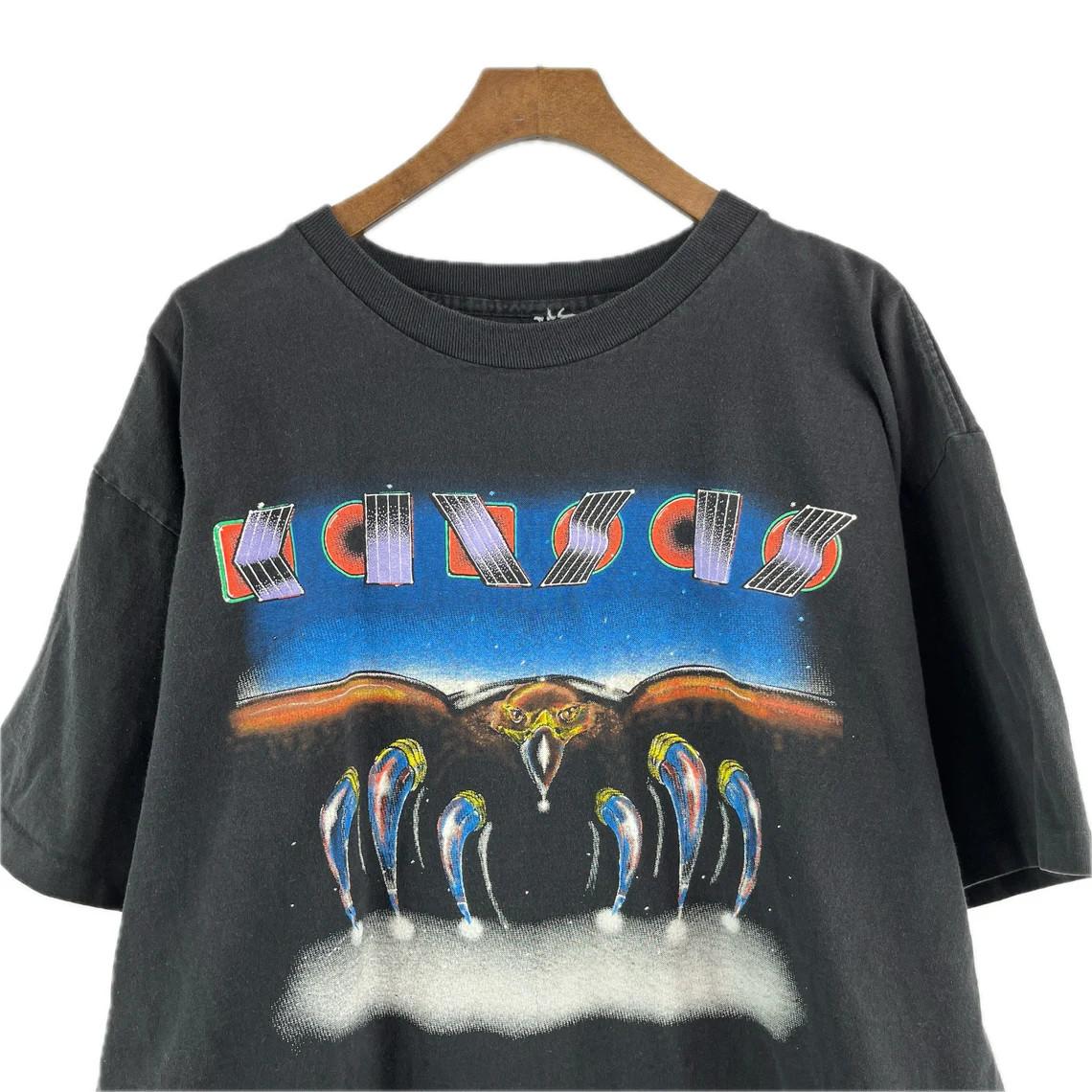 1991 Kansas Concert Tour Band Black unisex all size Shirt D234 XXXXL