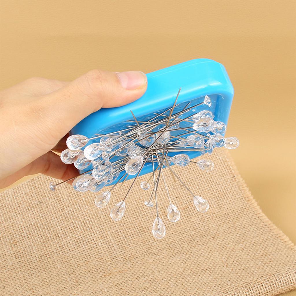 2pcs Magnetic Pin Cushion Quilting Pins Storage Case Multifunction Insert Box Suction Sewing Needle Pincushions Holder