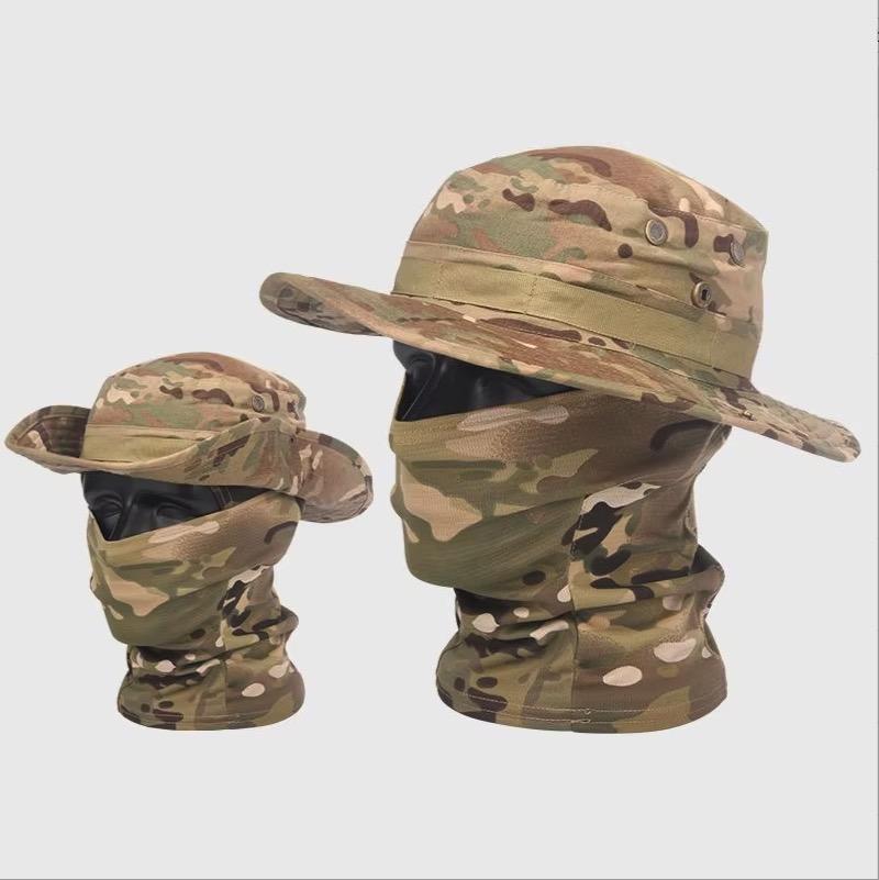 Maskovací čepice Boonie, kukla, klobouk, oblek, skládací měkký klobouk, venkovní lov, rybaření, široký klobouk, opalovací krém, čepice