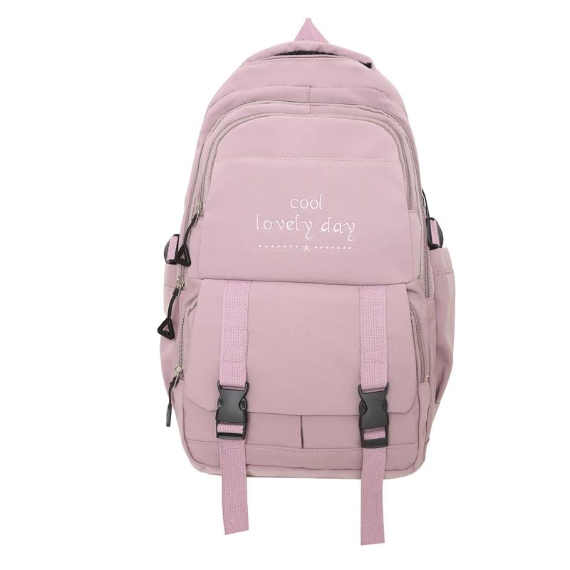 Сплошной цвет школьный женский рюкзак для старшеклассников — фото 21