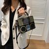 Bolsa rádio retrô acrílica 2025 nova moda personalizada pequena bolsa quadrada feminina portátil mensageiro caixa bolsa