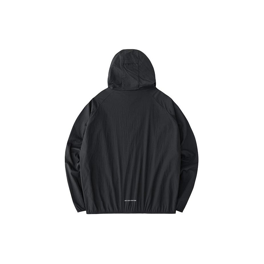 Anta Lightweight Shell Sun Protection Jacket Outdoor Water-Resistant UV Protection Jacket Unisex Jackets Basic-Black 952427603-6